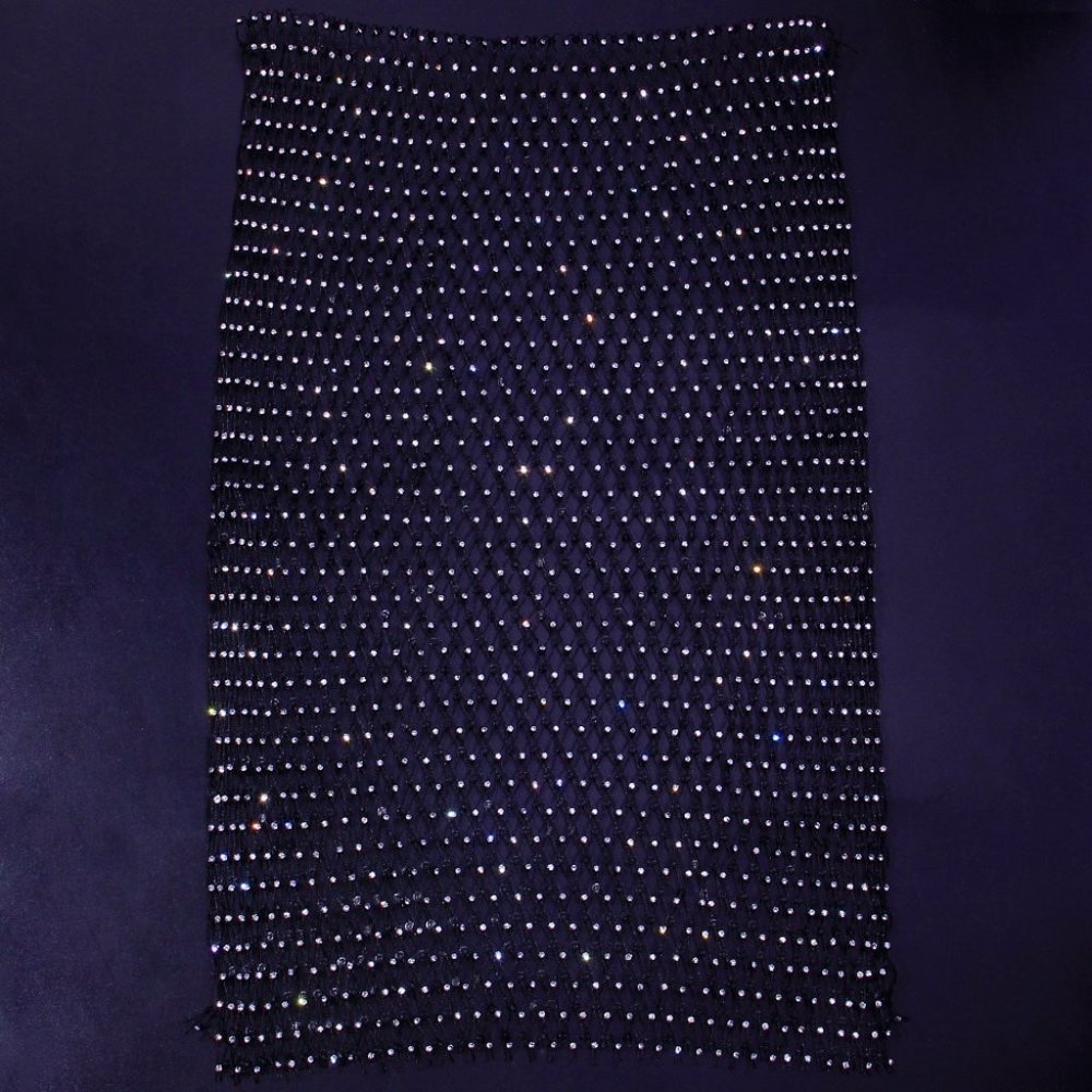 Bling Rhinestone Head Scarf Headband Jewelry Crystal Mesh Hair Accessories - Picture 6 of 6